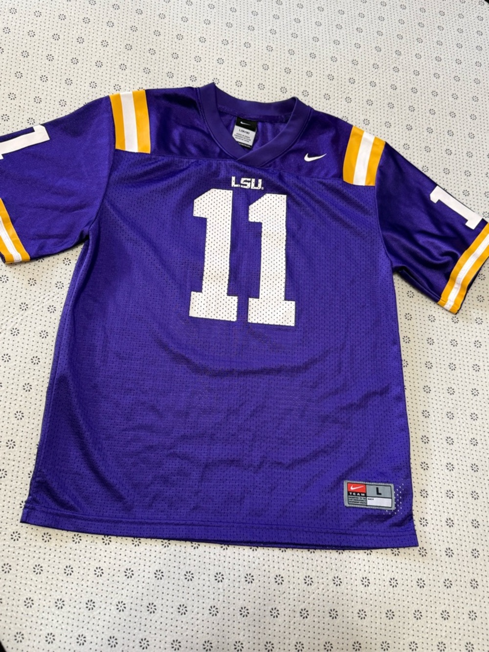 Nike Purple and Black Jersey with White Swoosh